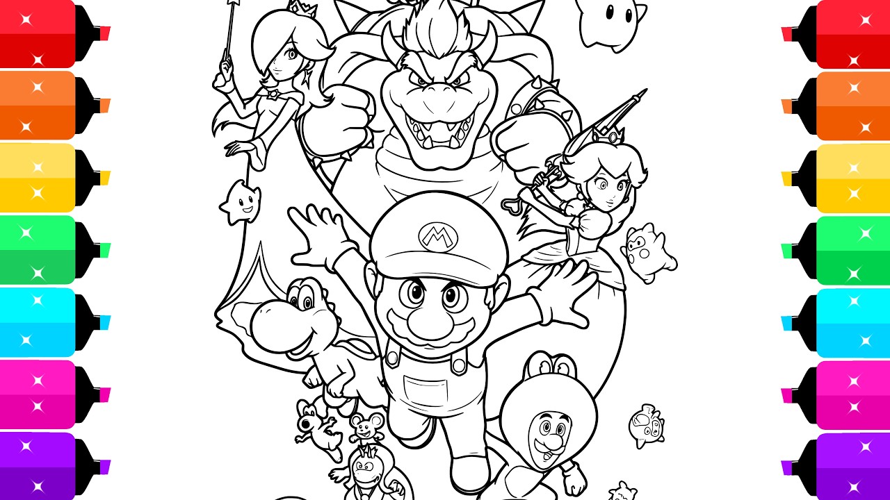 Super Mario The Galaxy Movie Coloring Pages |&nbsp;Coloring Super Mario All Characters