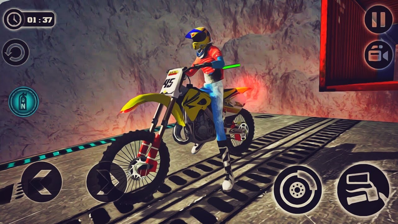 Level 11 to Level 15 😱IMPOSSIBLE😱 MOTOR BIKE RACING TRACKS - WALKTHROUGH in all 3 Star