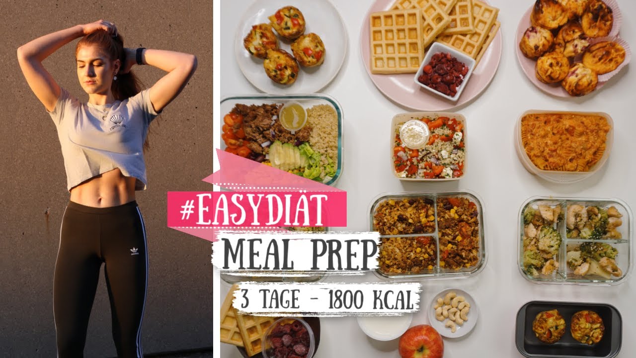 #EasyDiät 1800 kcal MEAL PREP für 3 Tage 🔥 (mit Macros & Rezepten)