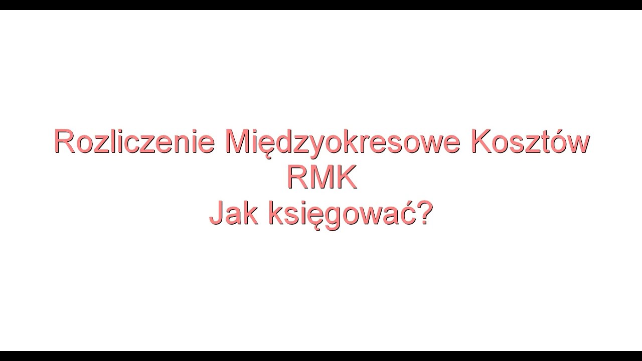 #Excel tylko dla #Księgowych Rozliczenie Międzyokresowe Koszt&oacute;w #RMK jak księgować?