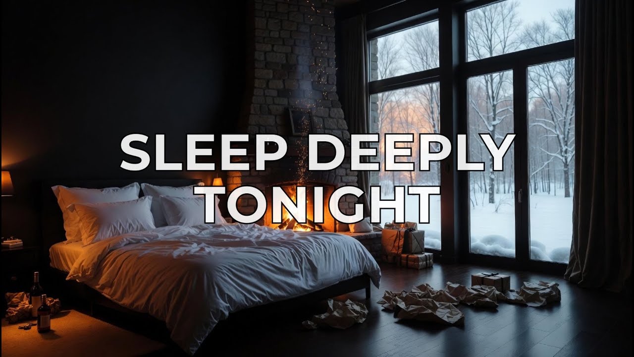 Insomnia Relief in 5 Minutes🔥Fireplace Sounds & Soft Piano (4H)