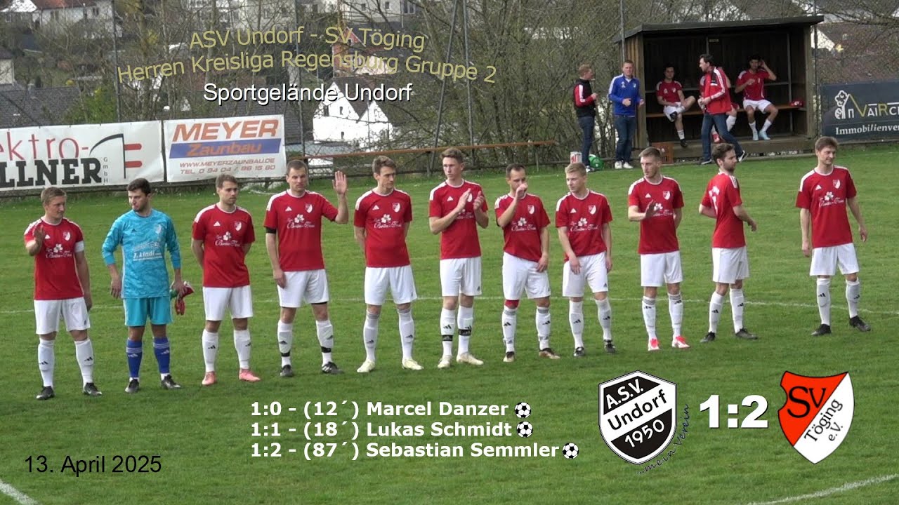 ASV Undorf – SV Töging 1:2 - Herren Kreisliga Regensburg Gruppe 2