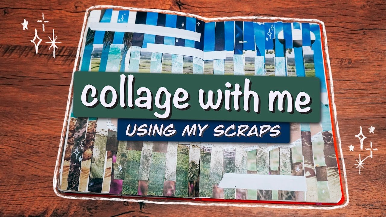 collage art JOURNAL WITH ME 🖊  | using my scraps | magazine only