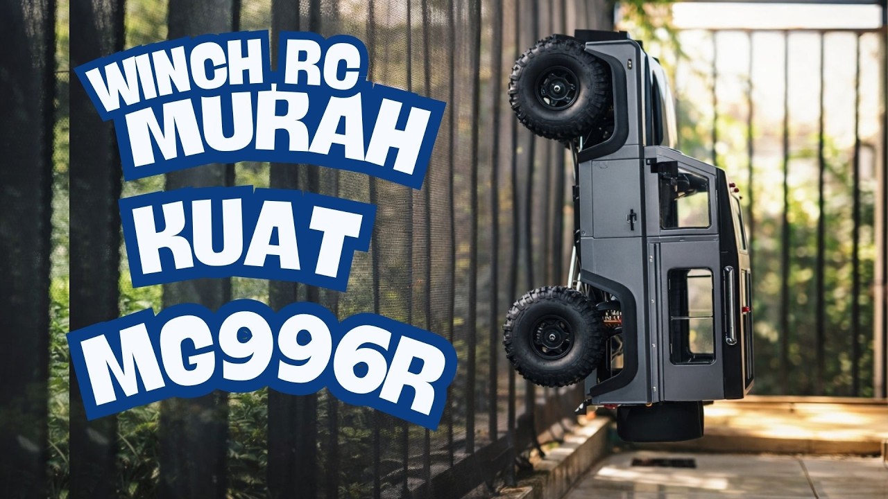 Bikin Winch PTO dari Servo Murah MG996R ! Test di RC Adventure MN999 V2 , Mudah dan Kuat 360 derajat