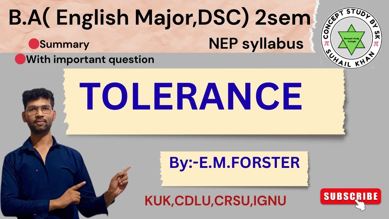 Tolerance written by E.M. Forster