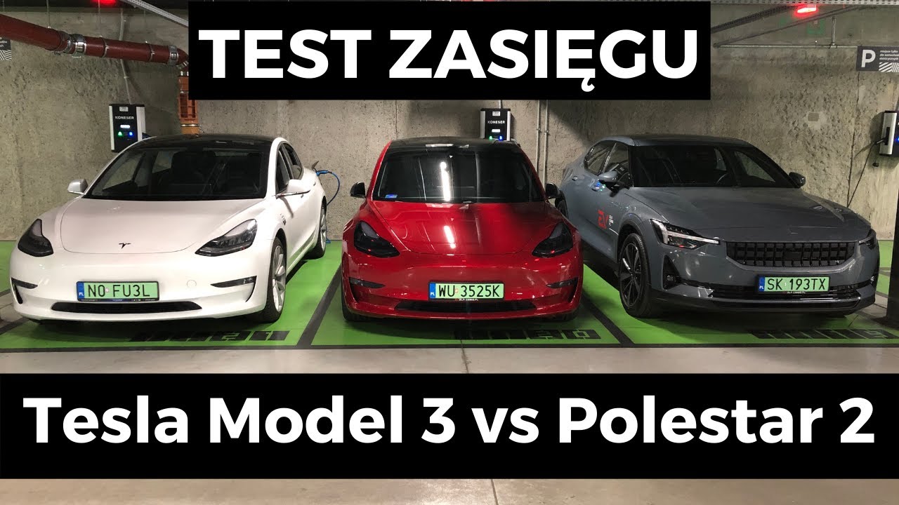 Tesla Model 3 vs Polestar 2 - test zasięgu i zużycia energii