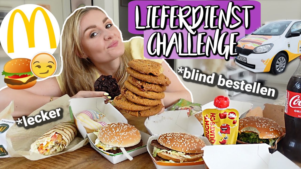 ZU LECKER! 😋 BLIND beim MC DONALDS LIEFERDIENST bestellen! 🍔🍟🥳🌯 I *so viele Buger & Cookies! 😍