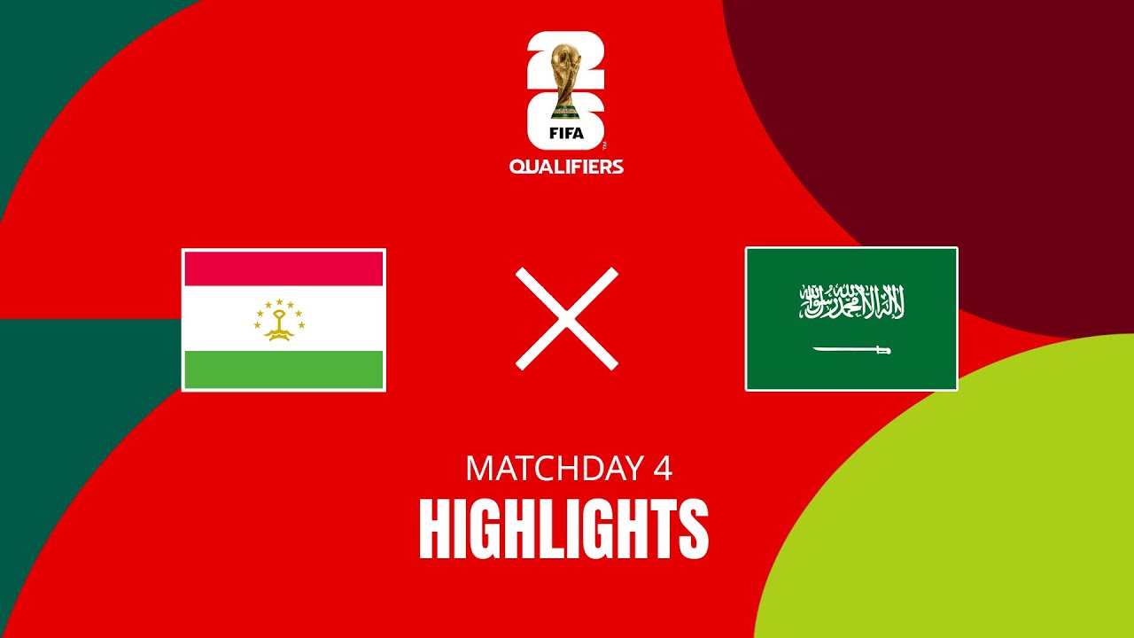 Tajikistan – Saudi Arabia | 2026 FIFA World Cup AFC Asian Qualifiers | Group G | Highlights