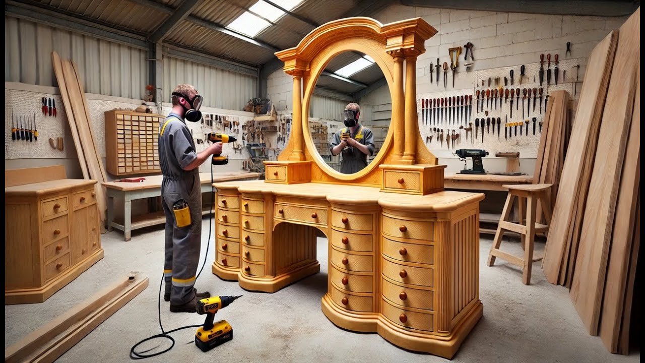 The Story of the Carpentry Workshop, Starting from First Wooden Bars | Perfect Wooden Dressing Table