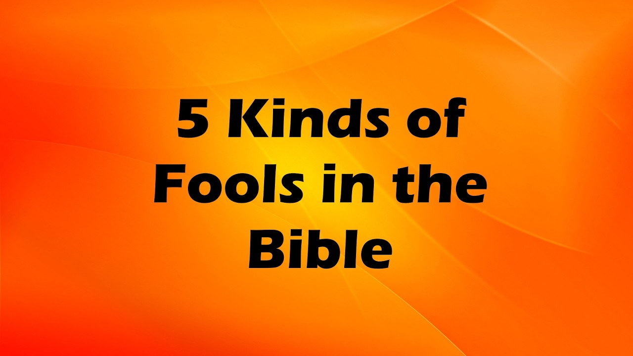 5 Kinds of Fools in the Bible