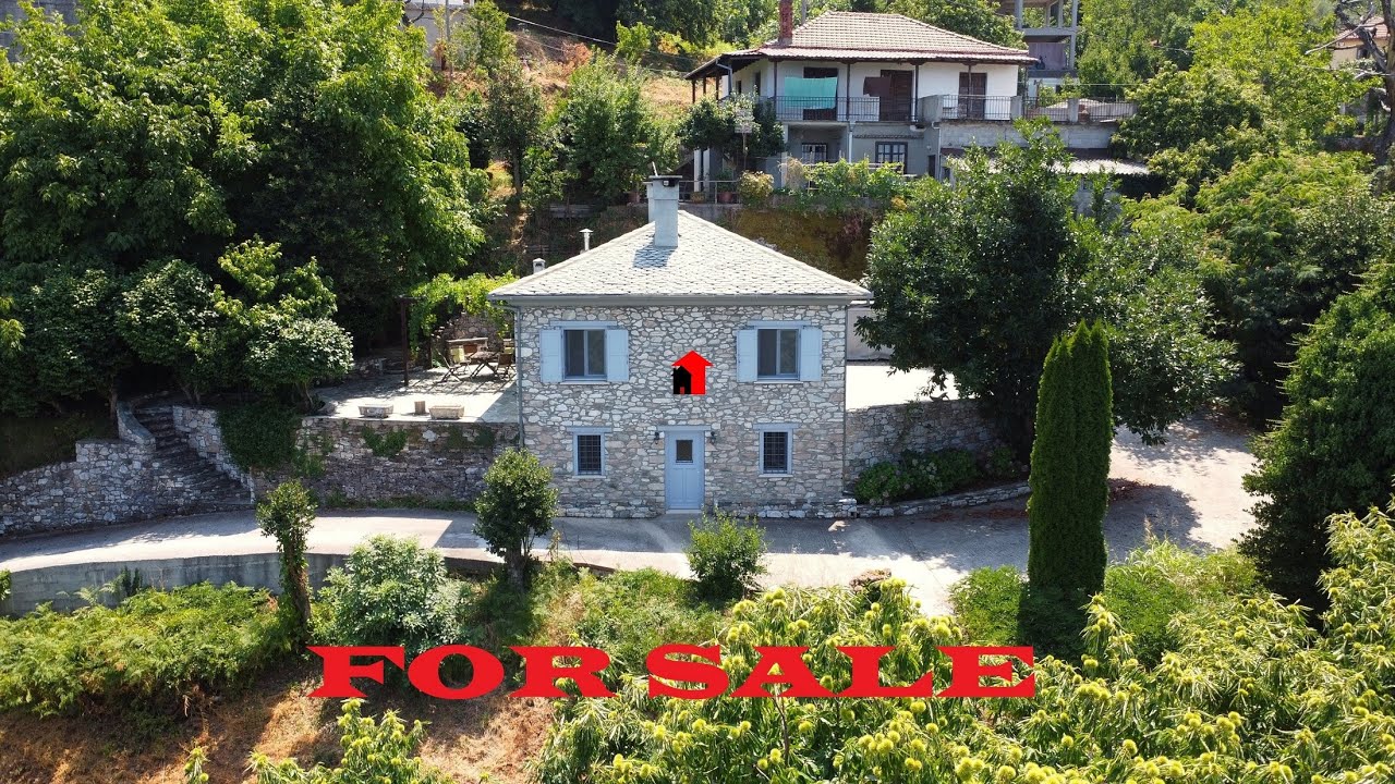 COZY 2-STOREY STONE HOUSE FOR SALE IN MOURESI PELION