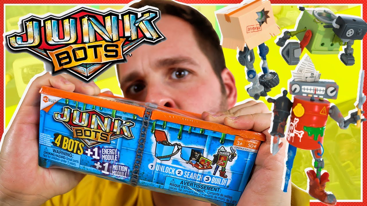 JunkBots Series 1 UNBOXING PACK DE 4 BOTS en Pe Toys