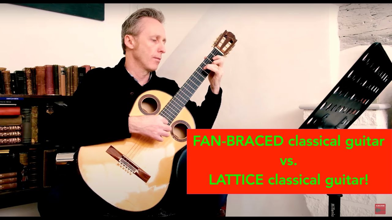 FAN-BRACED classical guitar vs. LATTICE classical guitar!
