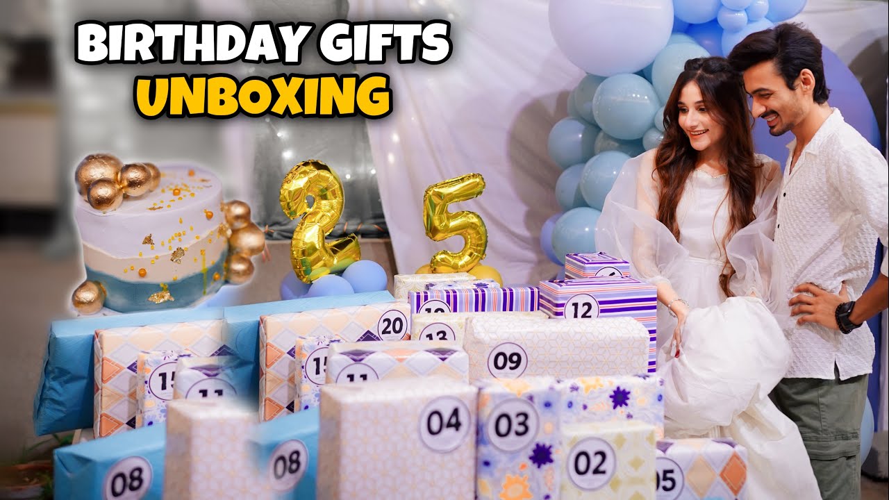 25 GIFTS ON 25TH BIRTHDAY UNBOXING 🤍