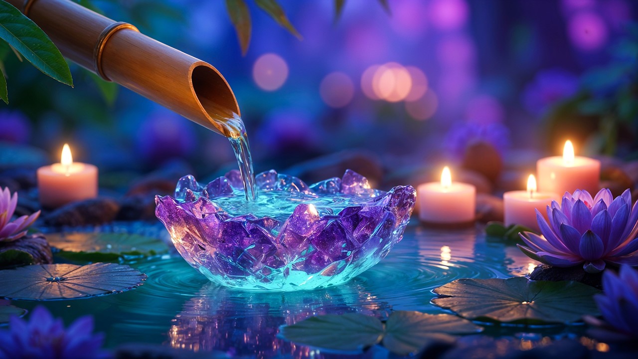 Peaceful Music to Relieve Stress & Anxiety 🌿 Healing Piano + Bamboo Water, Deep Sleep 😴