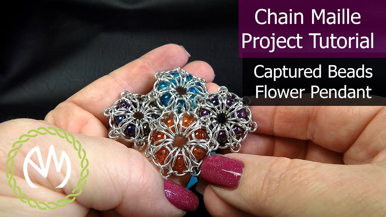 Project Tutorial - Captured Beads Flower Pendant
