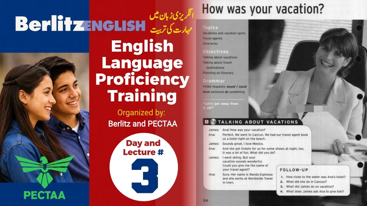 English Language Proficiency Training | Berlitz and PECTAA | Day 3 Lecture Complete