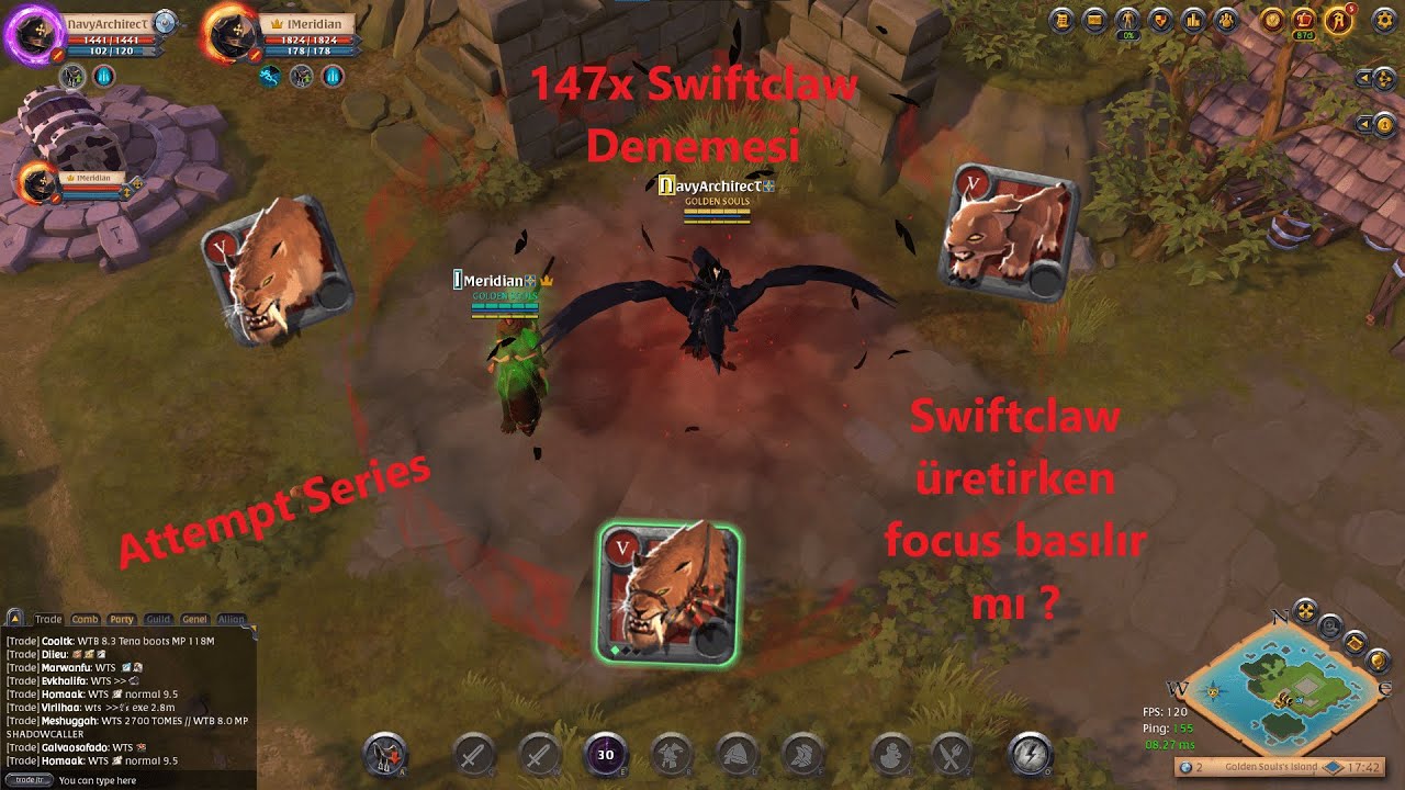 Swiftclaw Denemesi x147 &Uuml;retirken Focus Basılır mı ? Swiftclaw Attempts B&ouml;l&uuml;m 2 Albion Online