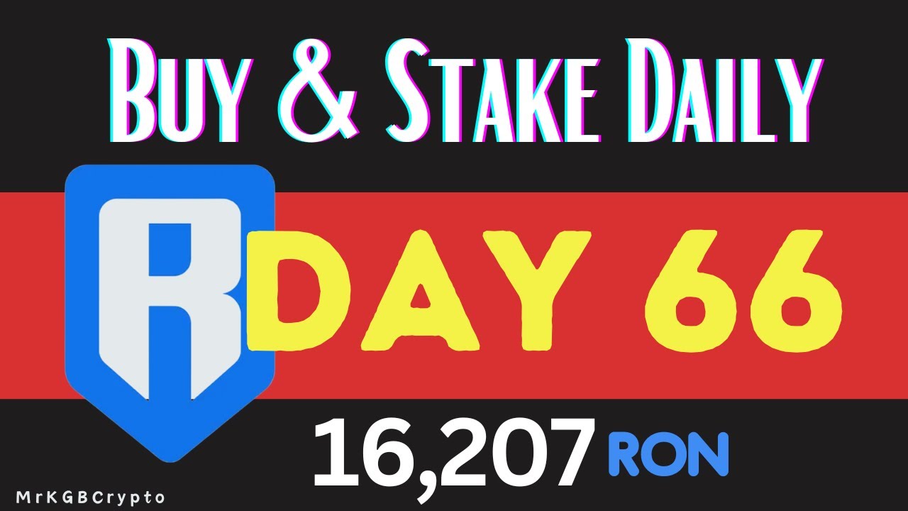RONIN TOKEN Ron Token Daily Buys & Staking Journeys - DAY 66
