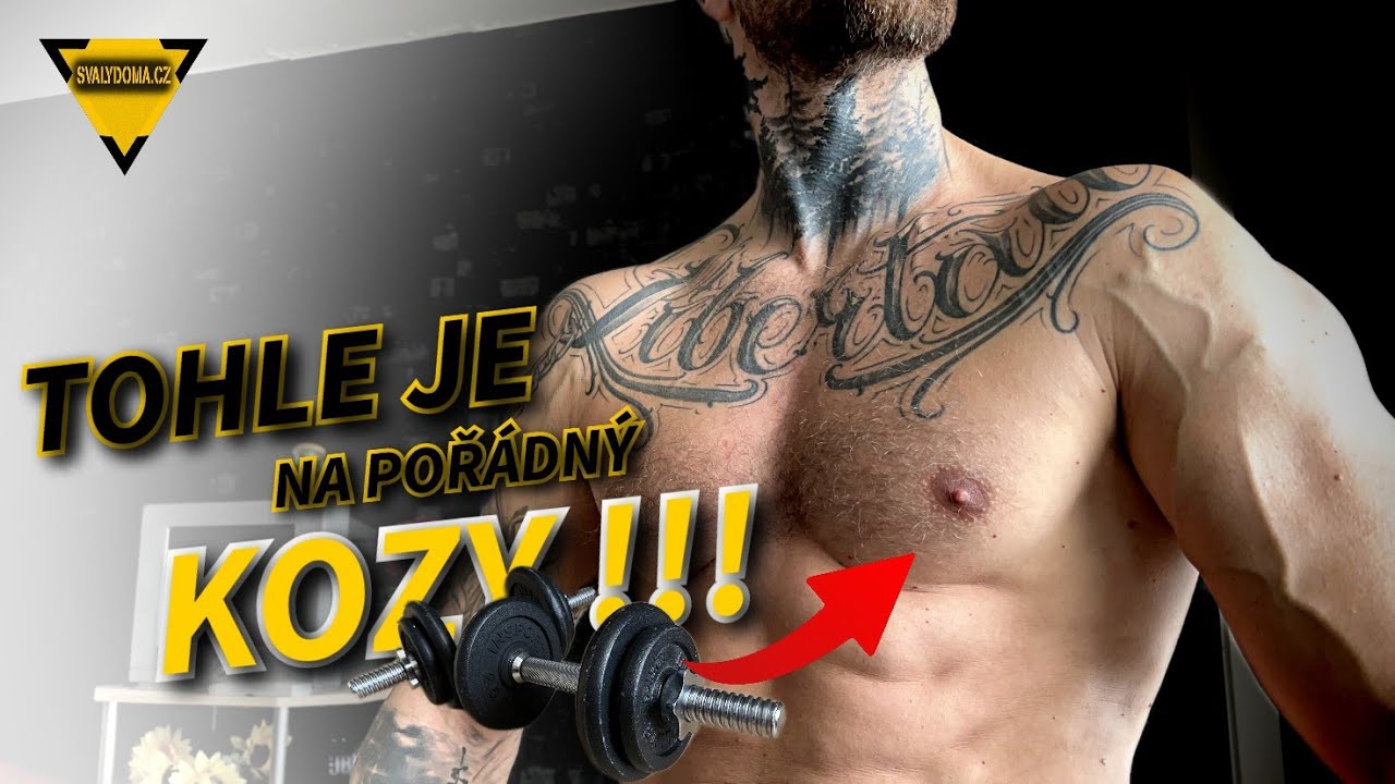 #267 | 5 nejlepších cviků na OBROVSKÉ prsní svaly | CVIČENÍ DOMA s činkami
