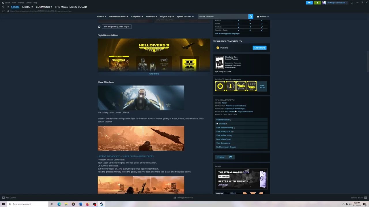Checking out the recent Helldivers Review bomb...
