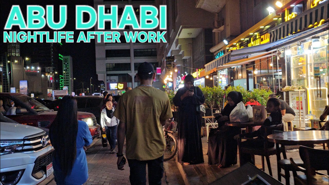 ABU DHABI AT NIGHT: Peaceful Nightlife Along Bustan Al Ata-a Street (2.28.25: 4K-UHD)