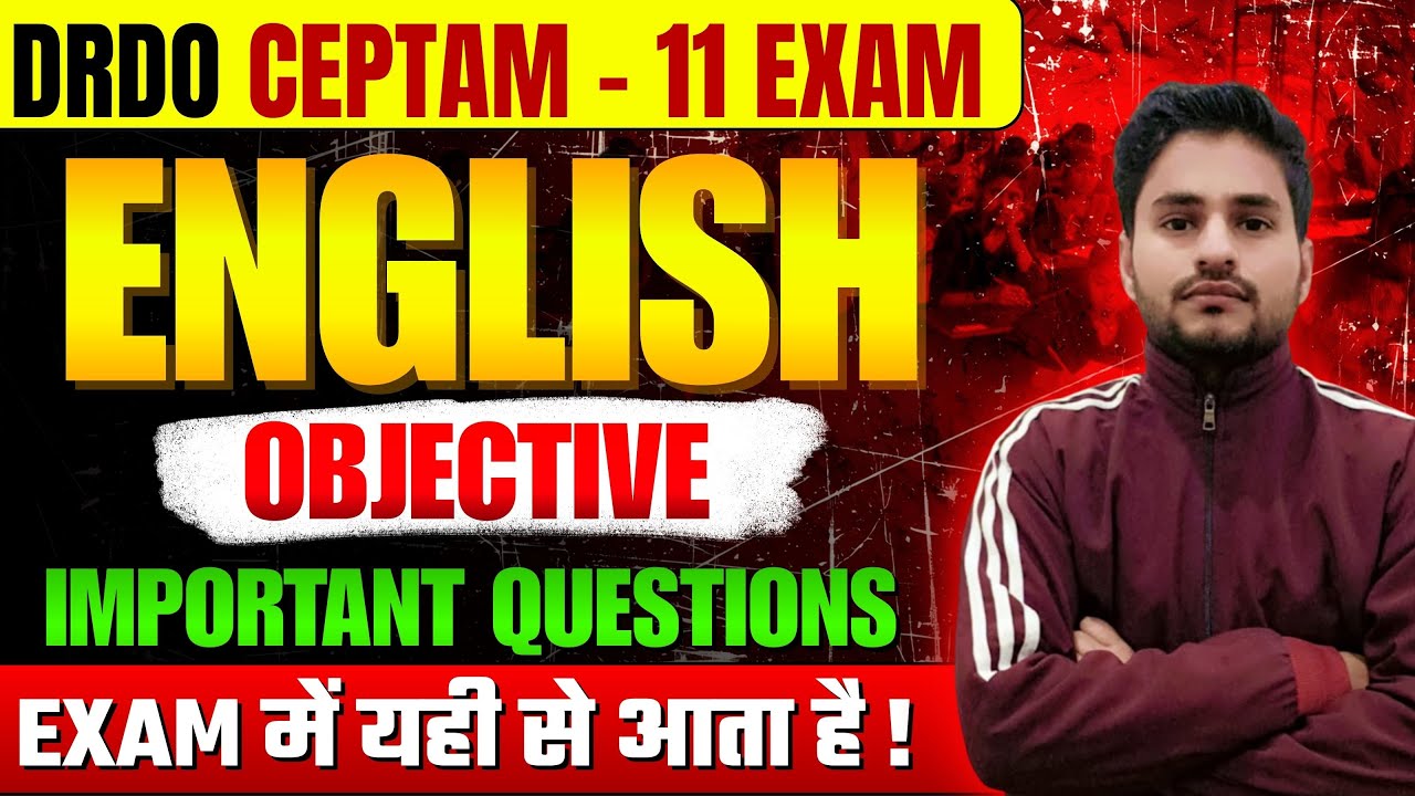 DRDO English Exam Important Questions Live Class Day - 06 | DRDO CEPTAM-11 Exam Paper 2026 Questions