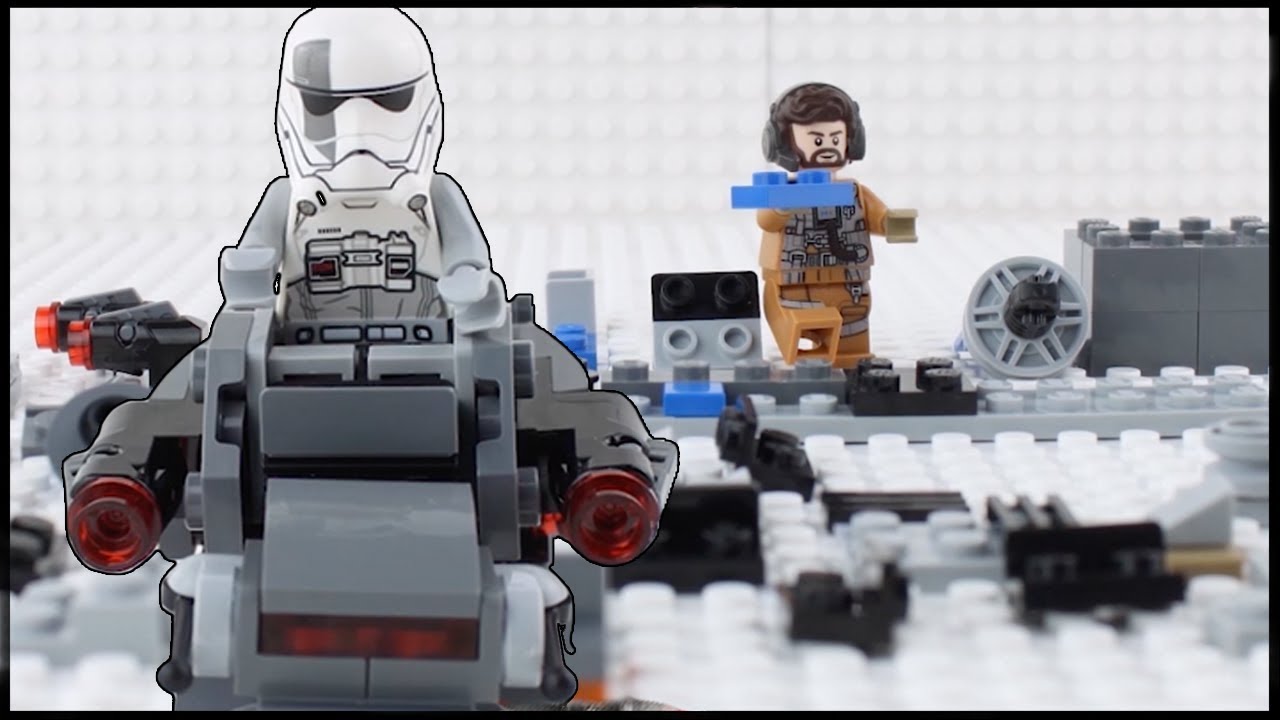 LEGO Star Wars Speeder vs First Order STOP MOTION LEGO Звездные войны Кирпичное здание
