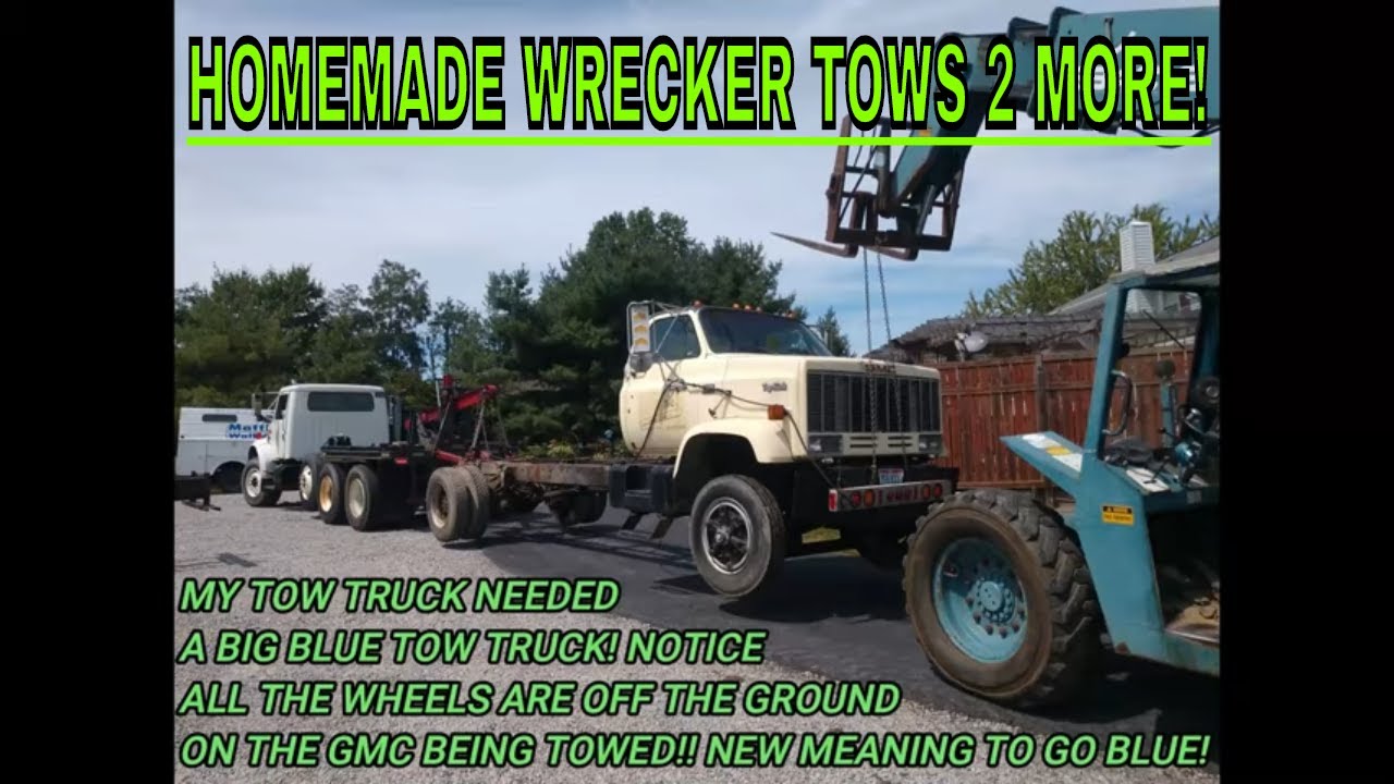 HOMEMADE WRECKER DOES WORK!...THEN WE BROKE DOWN.....