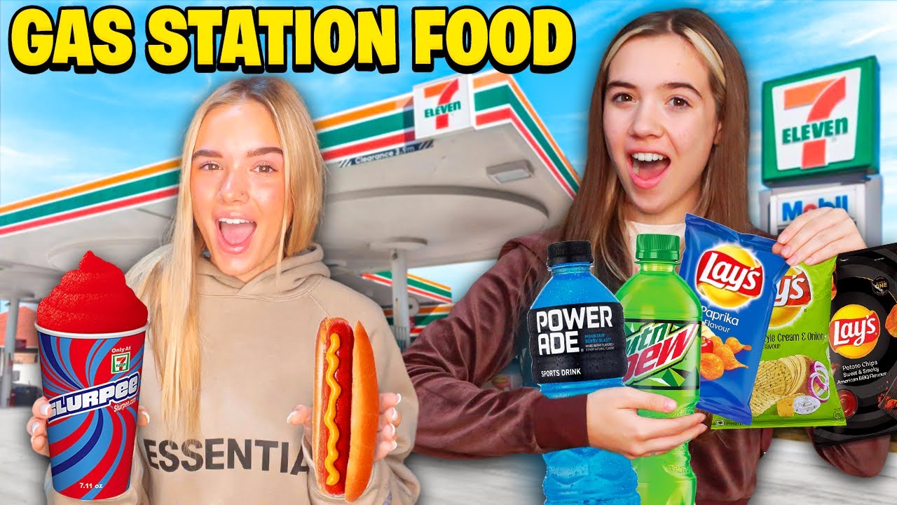 Only Eating USA Gas Station Foods for 24 Hours! 🇺🇸