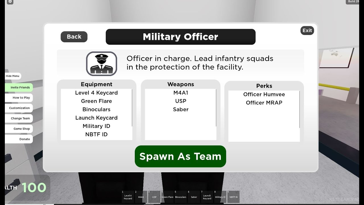 Roblox NBTF Military Officer showcase!!!