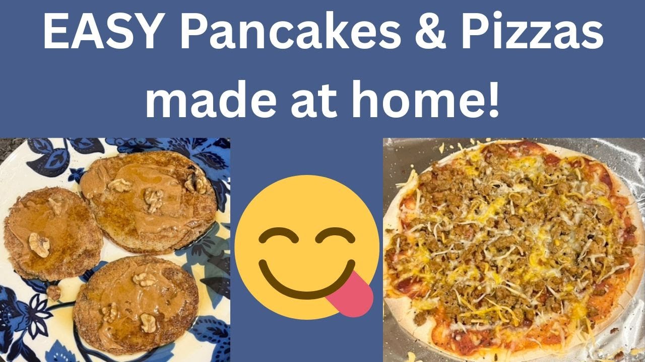 EASY homemade pancakes & pizzas! #pancakes #pizza