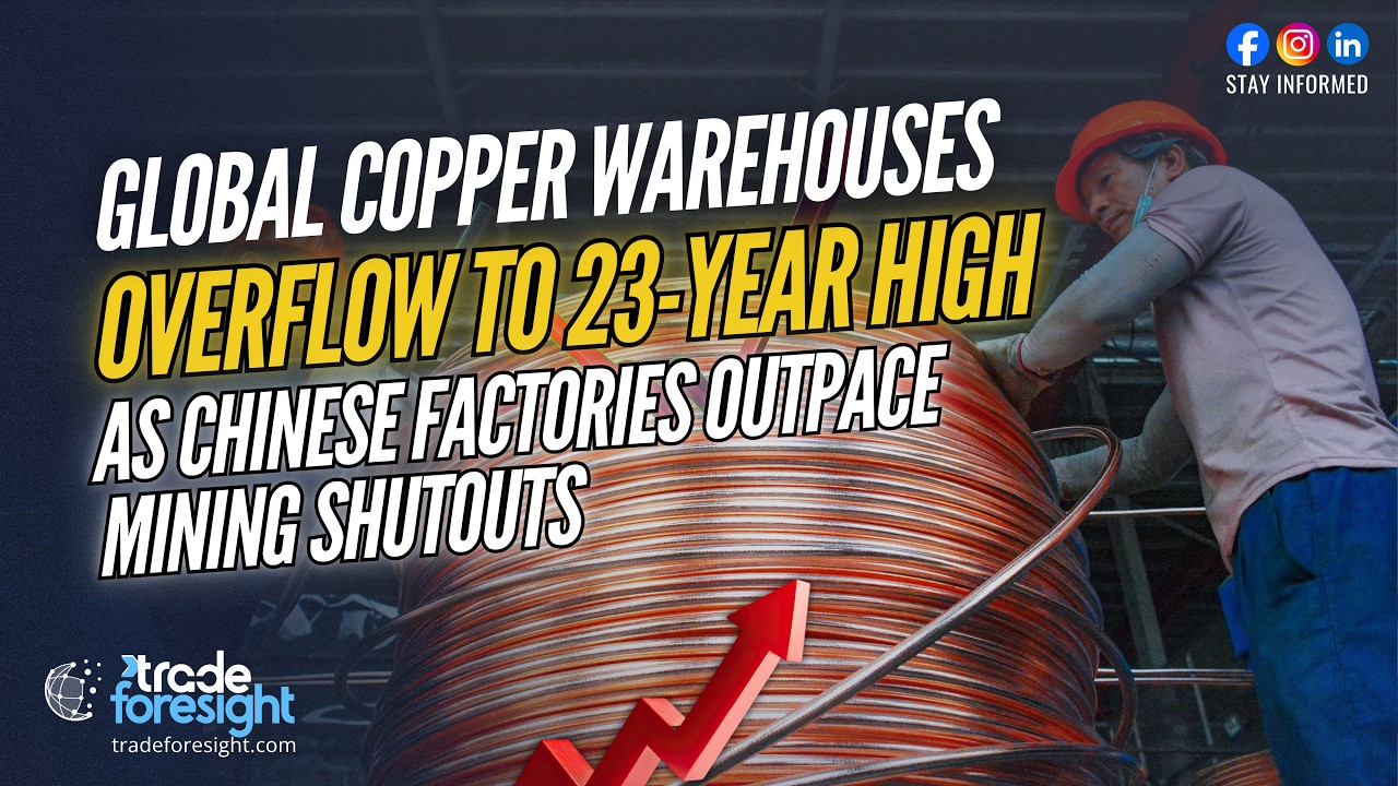 Global Copper Warehouses Overflow to 23-Year High as Chinese Factories Outpace Mining Shutouts