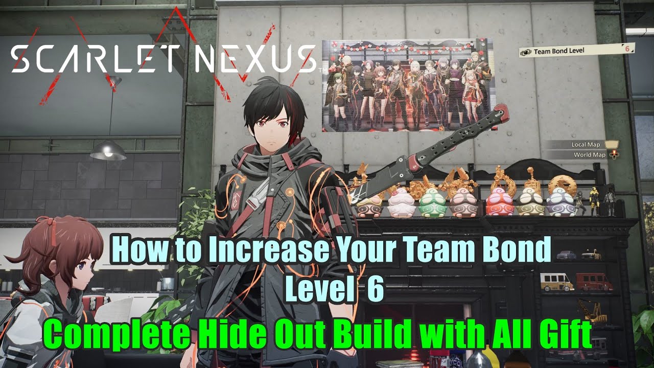 How to Increase Your Team Bond Level to 6 - Complete Hide Out Build with All Gifts  Scarlet Nexus