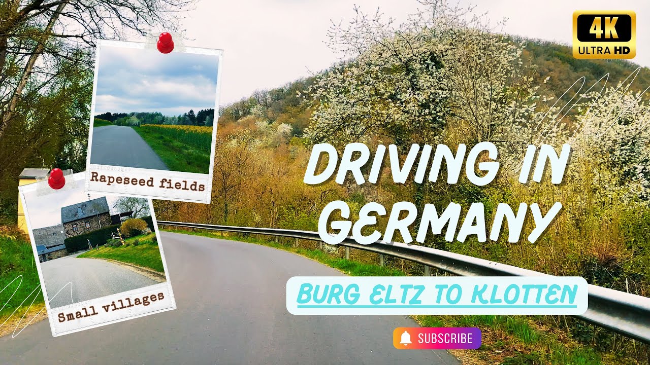 Driving in Germany | Scenic Route from Burg Eltz to Klotten via Villages, Hills & Rapeseed Fields 🌼🚗