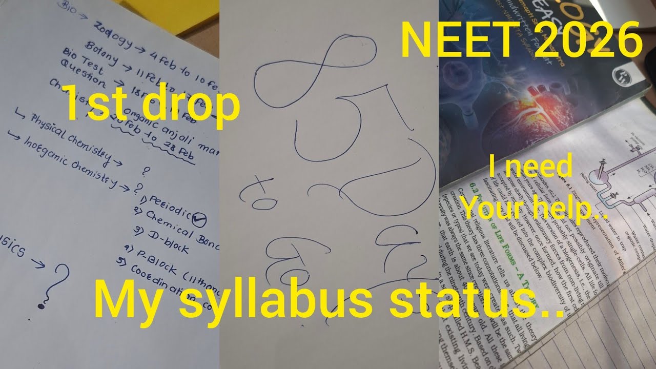 My syllabus status..|85 days left|how to complete syllabus |I need your help#neetaspirant #study  