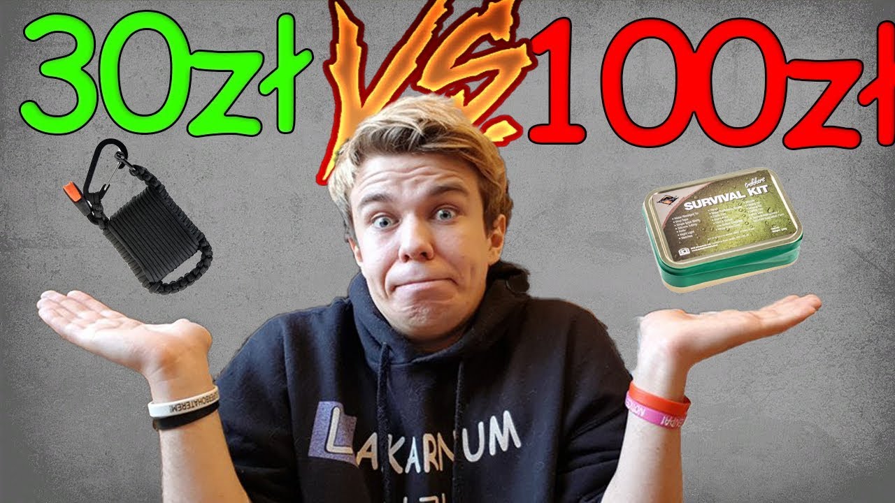ZESTAW SURVIVALOWY ZA 30ZŁ VS ZESTAW ZA 100ZŁ!!!