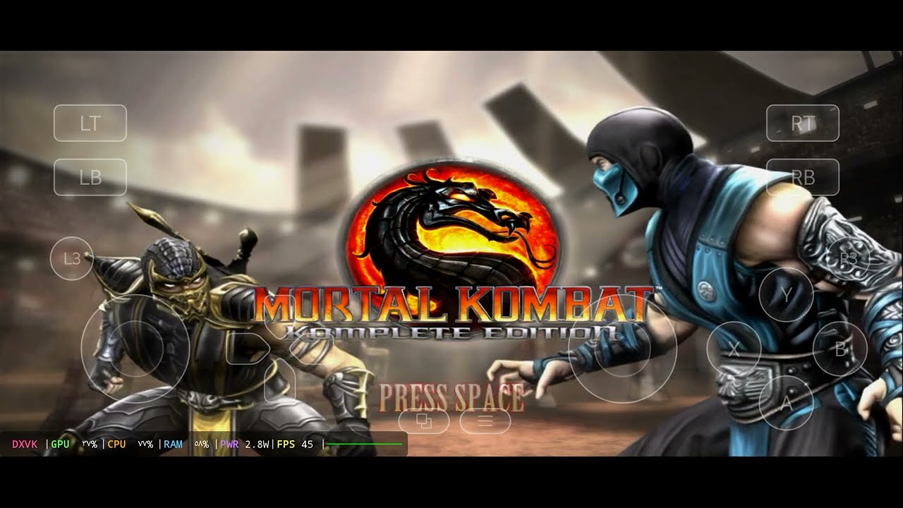 لعبه Mortal Kombat على محاكى Gamehub android حل جميع المشاكل اللعبه 