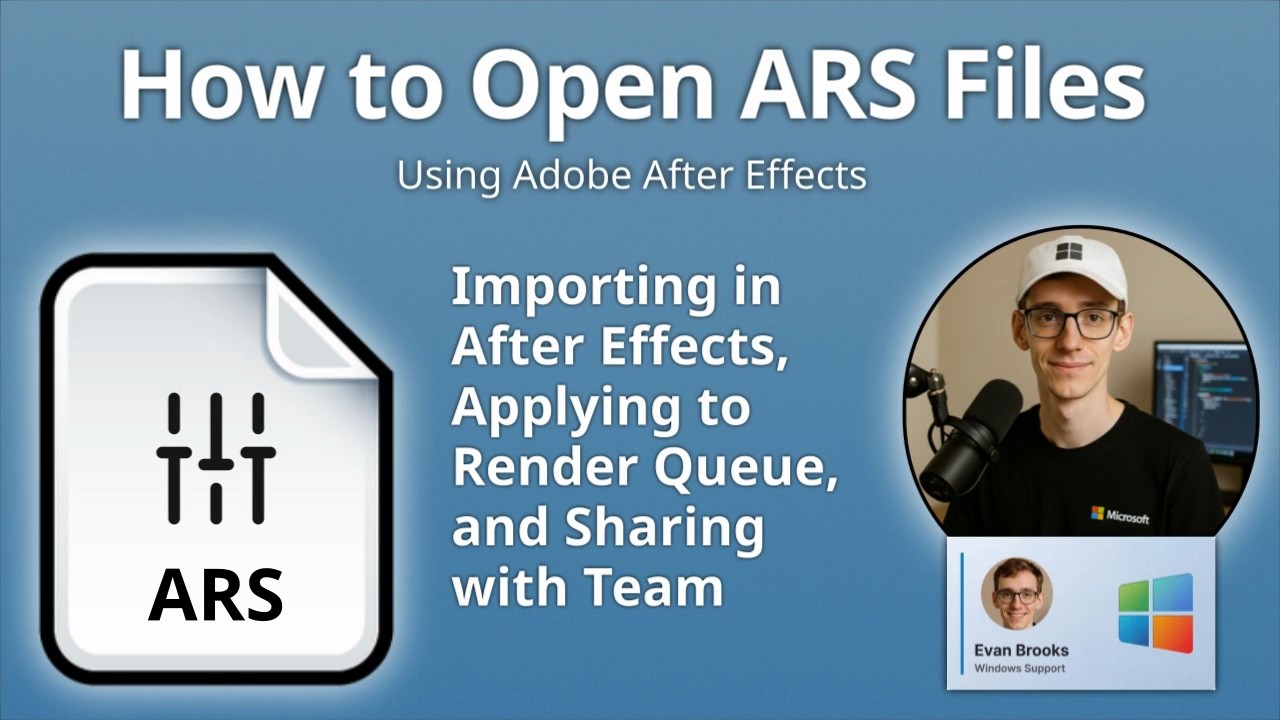 Как открыть файлы ARS (настройки рендеринга в After Effects)