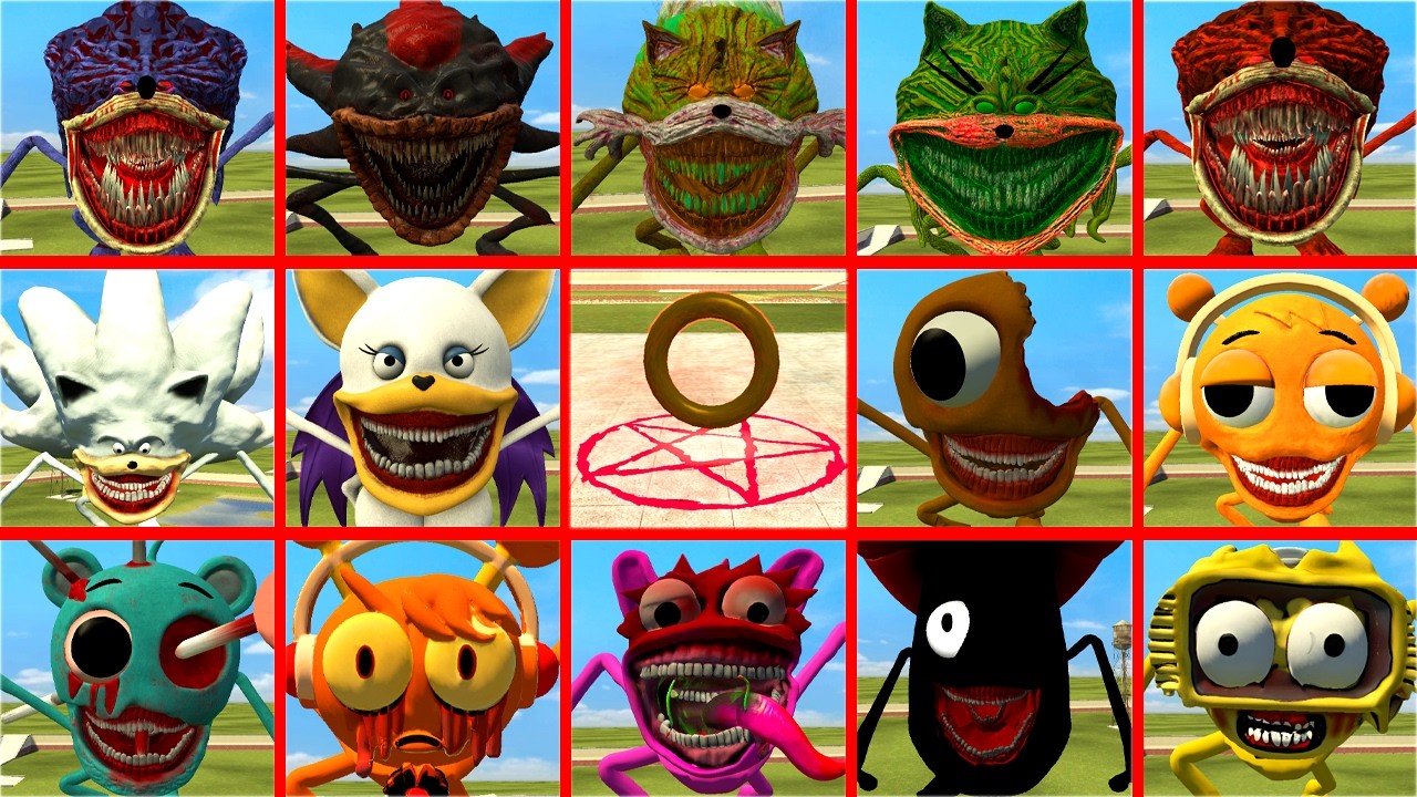 ALL PHASES OF SONIC TAPES CURSED FAMILY VS ALL TAPES SPRUNKI IN GARRY'S MOD! - WHO WILL WIN? 🔥🔥🔥