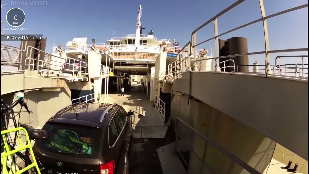 Auffahrt Abfahrt Fähre Royan Le Verdon 2015