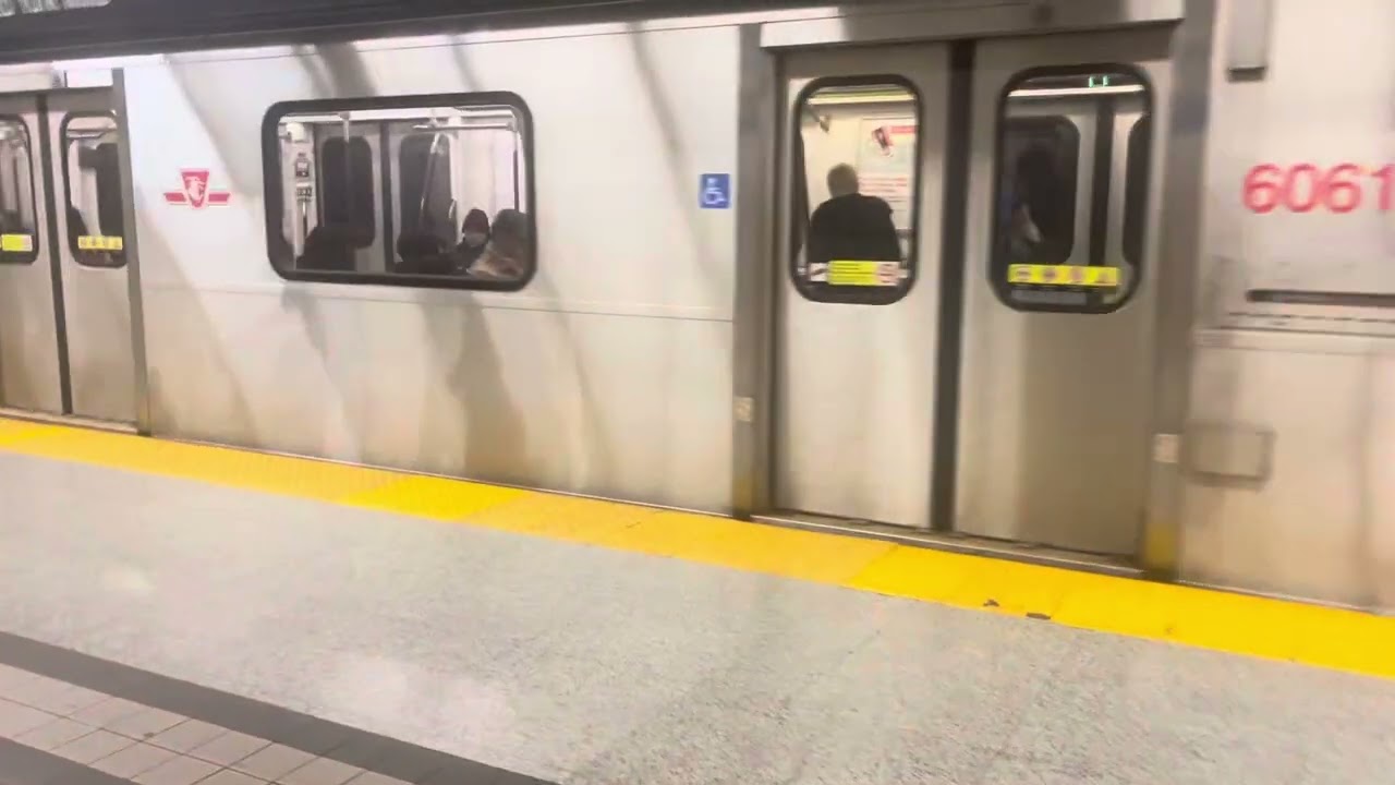 TTC subways arriving and departing Sheppard Yonge Station