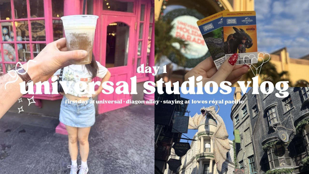 universal studios day 1 vlog🍻🎟️🪄| first time at universal + diagon alley + lowes royal pacific|TOPAZ
