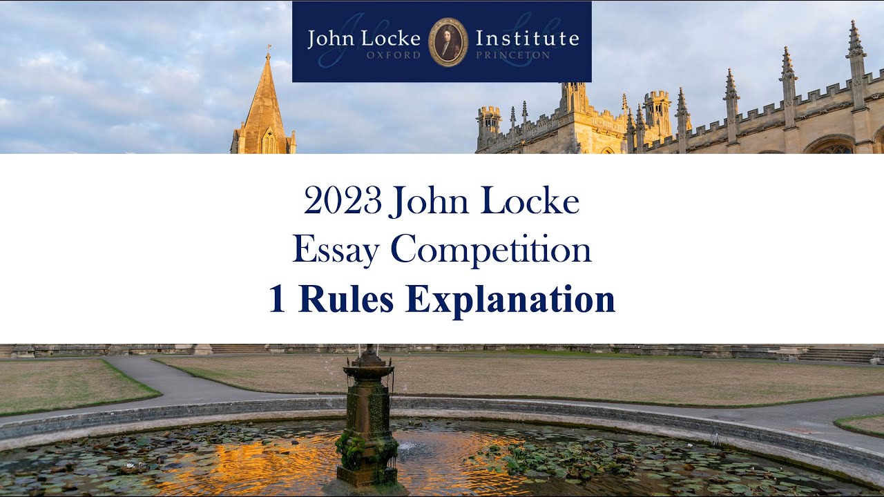 2023 John Locke Essay Competition #1 Rules Explanation