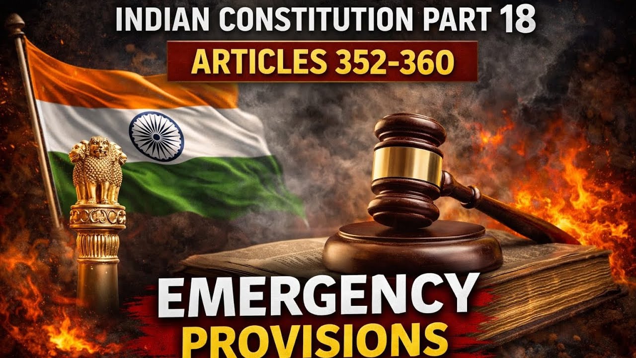 Part 18 Emergency Provisions in Indian Constitution| Article 352&ndash;360 Explained in Detail