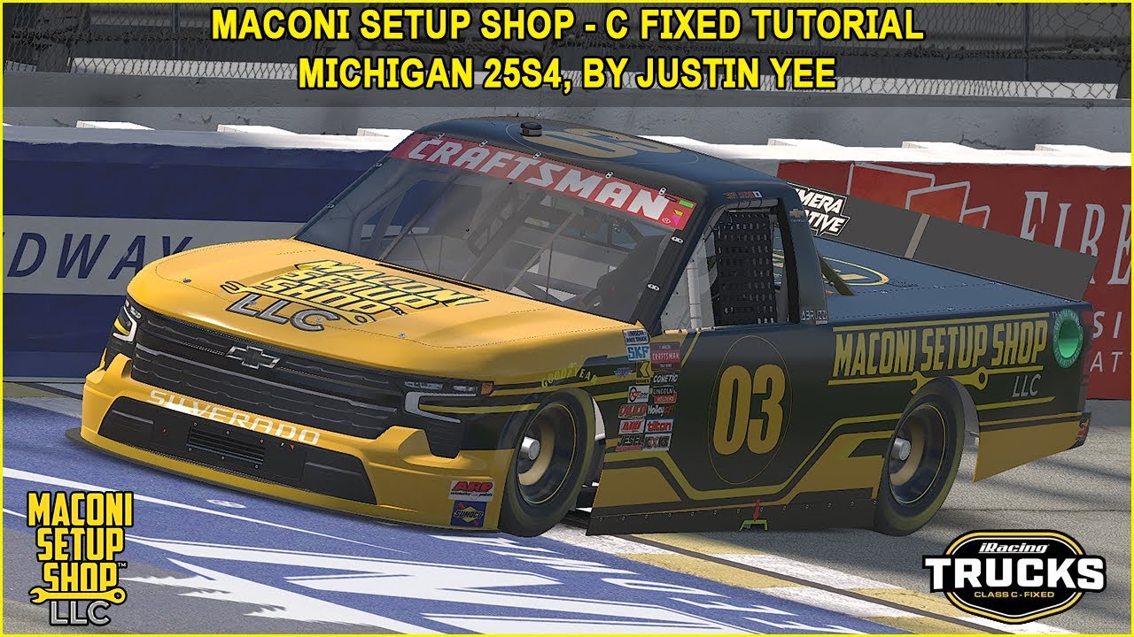 Руководство по квалификации и гонке 25S4 для iRacing Maconi C-Fixed Trucks в Мичигане