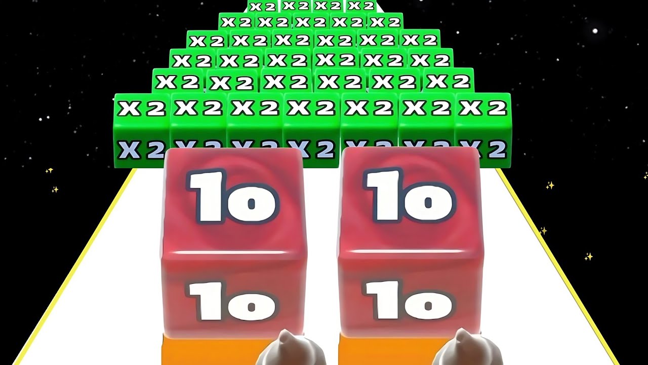 😍 JELLY RUN 2048 cubes runner 🆚 Merge Guys 2048 VS Push Harder Cubes 2048 gameplay part 46