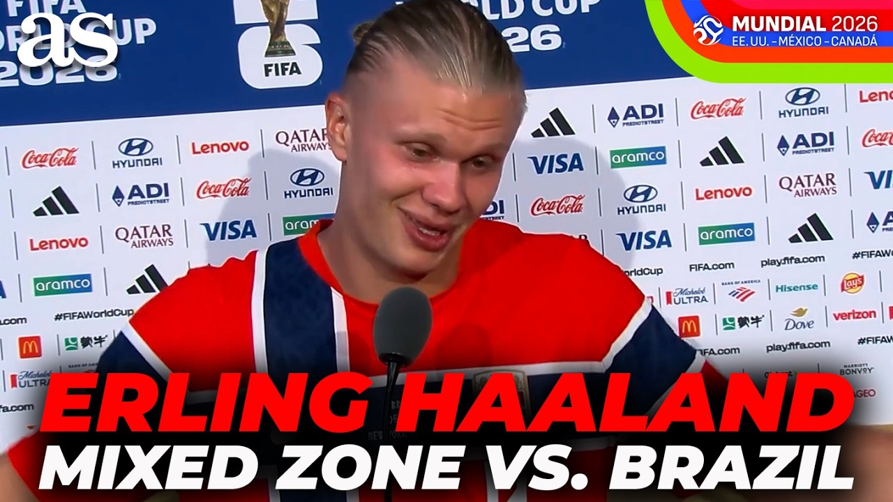 HAALAND, the VIKING KING, in MIXED ZONE after BRAZIL 1-2 NORWAY | WORLD CUP 2026
