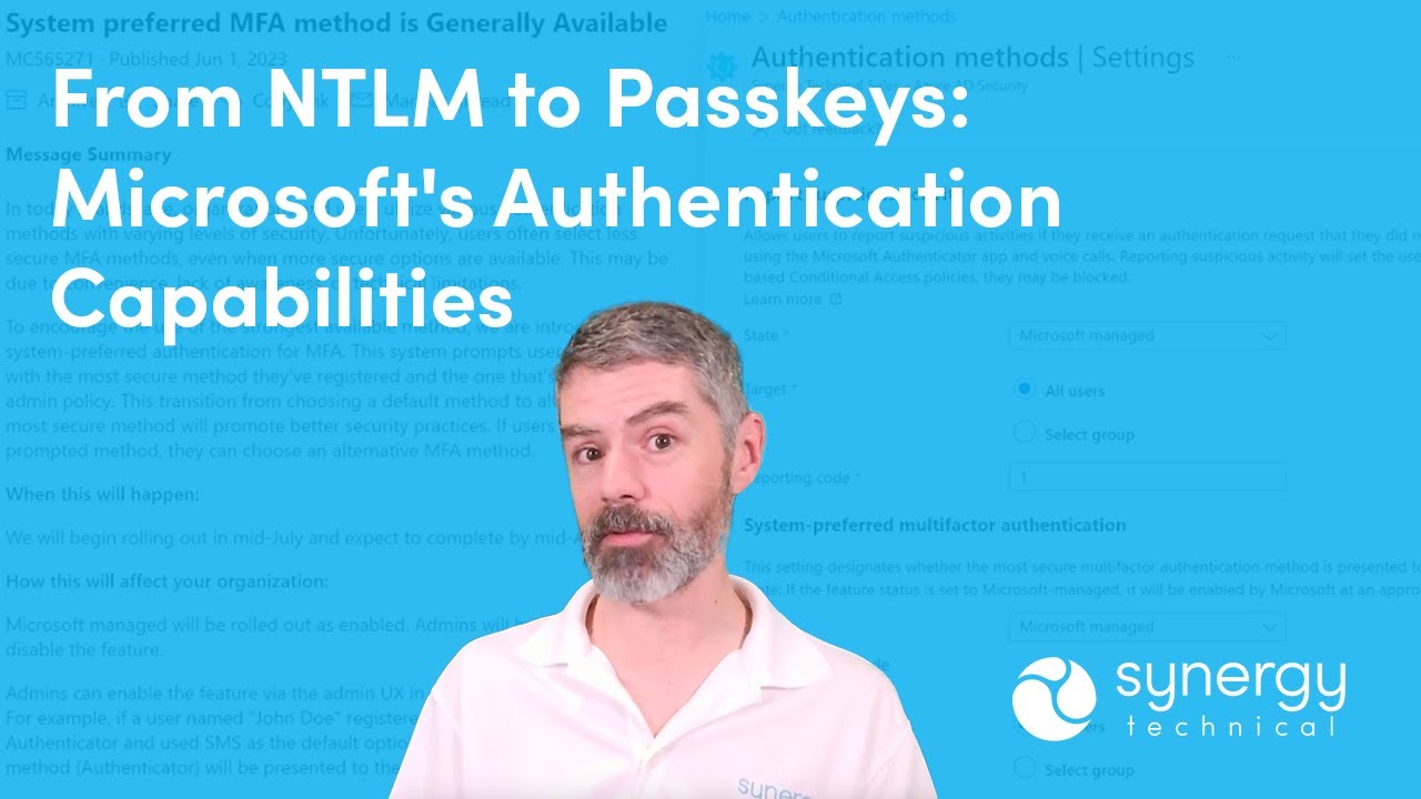 From NTLM to Passkeys: Microsoft's Authentication Capabilities