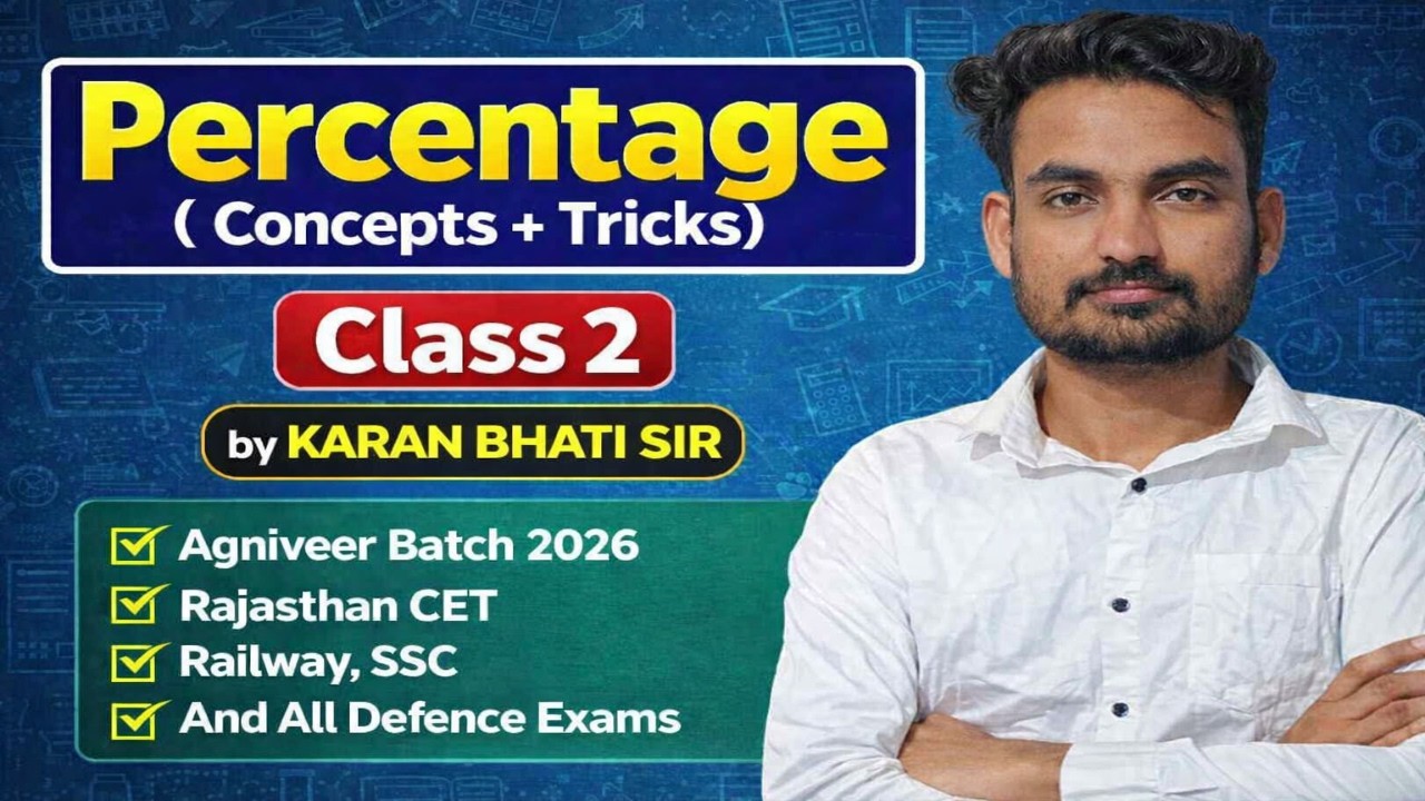 Agniveer Batch 2026 | Uttam Board | Percentage Class -02 | Karan Bhati Sir
